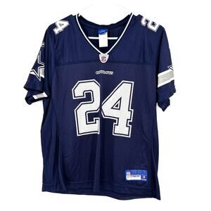 RBK Size Youth‎ Large Dallas Cowboys NFL Jersey Blue 24 100% Nylon Sportswear